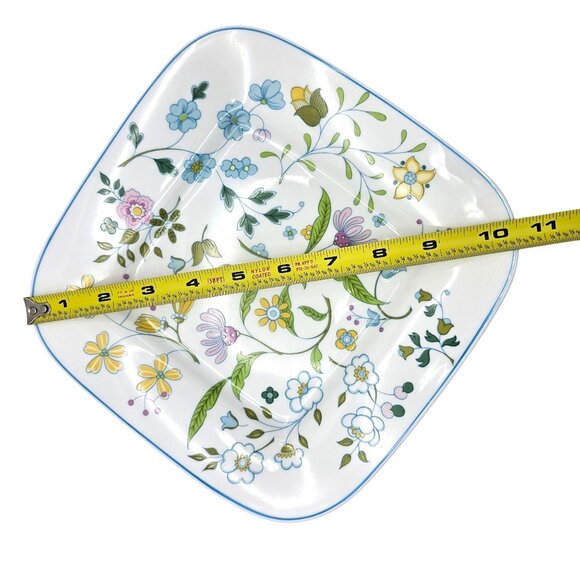 Spode Afton Square Plate 9" Bone China Floral Design England Y8212 J161 - Picture 11 of 14